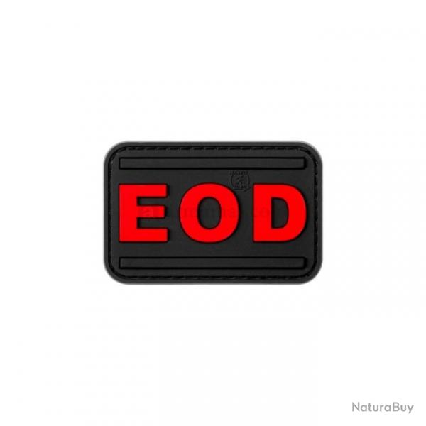 Patch JTG en PVC "EOD" Noir/rouge