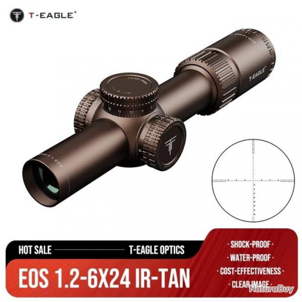 T-Eagle T-EAGLE EOS 1.2-6X24 IR-tan ARGENT 11MM HAUT Paiement en 3 ou 4 fois -