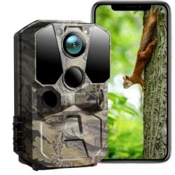 Camera de Chasse 4K 40MP, WiFi Bluetooth Vision Nocturne IP66 Étanche  Détection de Mouvement à 120°