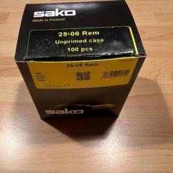 Boîte de 100 douilles Sako cal 25.06 remington