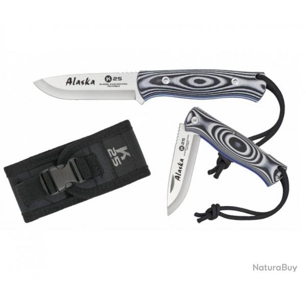 Couteau pliant bushcraft Alaska  RUI / K25 lame de 9