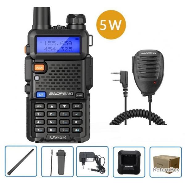 Talkie-walkie Baofeng UV-5R (5W) + Micro - LIVRAISON GRATUITE