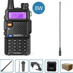 Talkie-walkie Baofeng UV-5R (8W) + Antenne longue - LIVRAISON GRATUITE