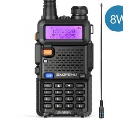 Talkie-walkie Baofeng UV-5R (8W) + Antenne longue - LIVRAISON GRATUITE