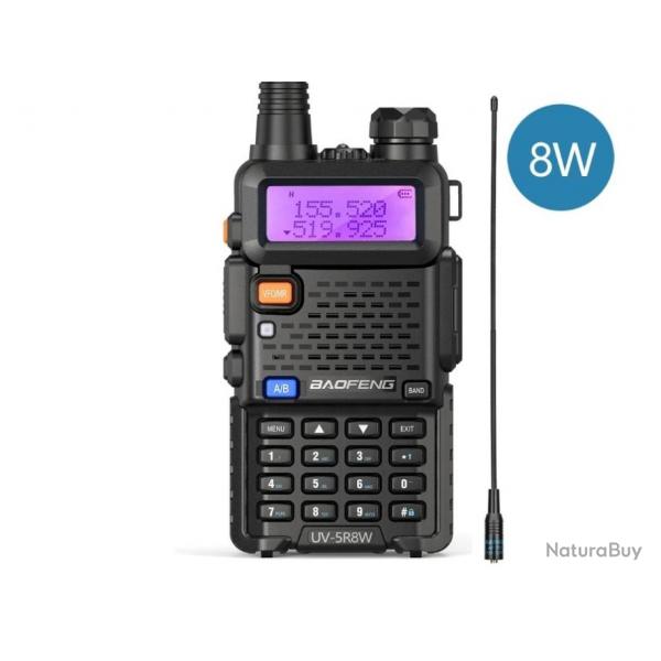 Talkie-walkie Baofeng UV-5R (8W) + Antenne longue - LIVRAISON GRATUITE