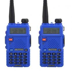 Paire de Talkies-walkies Baofeng UV-5R (Bleu) - LIVRAISON GRATUITE