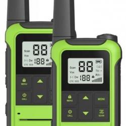 Paire de Talkies-walkies Baofeng F22 PMR446 (Vert Clair) - LIVRAISON GRATUITE