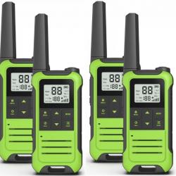 Lot de 4 Talkies-walkies Baofeng F22 PMR446 (Vert Clair) - LIVRAISON GRATUITE