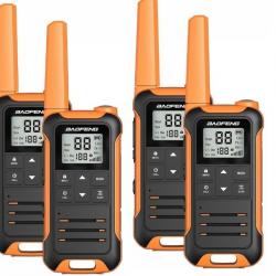 Lot de 4 Talkies-walkies Baofeng F22 PMR446 (Orange) - LIVRAISON GRATUITE