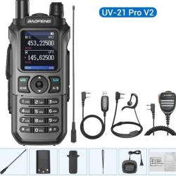 Talkie-walkie Baofeng UV-21 PRO V2 + Ecouteur, Antenne, Micro et Cable USB - LIVRAISON GRATUITE