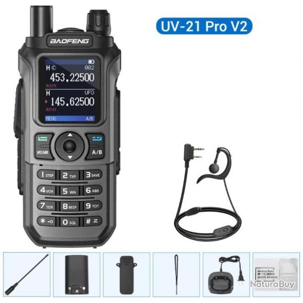 Talkie-walkie Baofeng UV-21 PRO V2 + Ecouteur - LIVRAISON GRATUITE