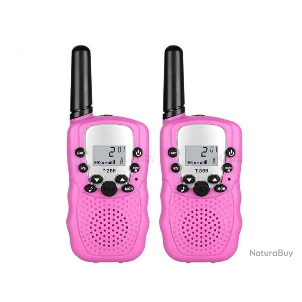 Paire de Talkies-walkies Baofeng T-388 (Rose) - LIVRAISON GRATUITE