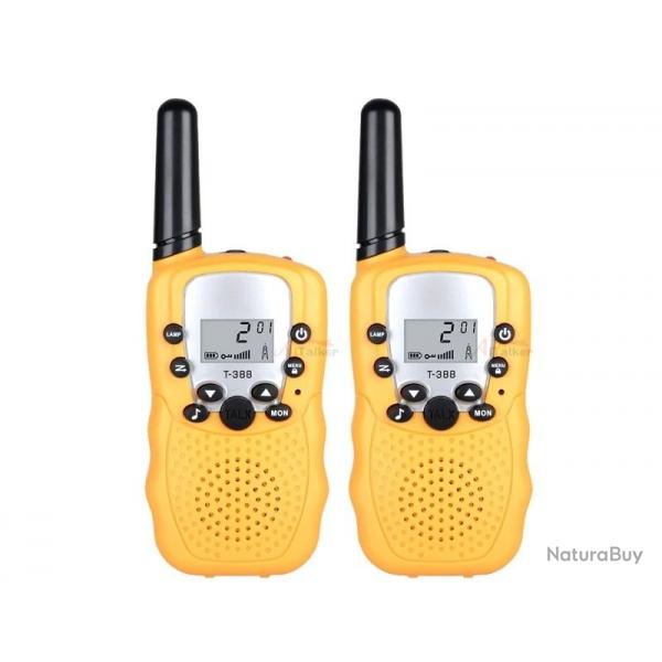 Paire de Talkies-walkies Baofeng T-388 (Jaune) - LIVRAISON GRATUITE