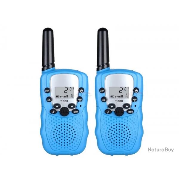 Paire de Talkies-walkies Baofeng T-388 (Bleu) - LIVRAISON GRATUITE