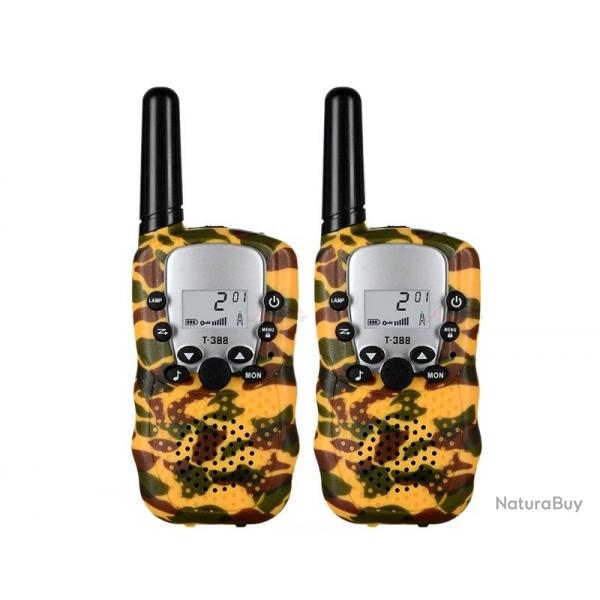 Paire de Talkies-walkies Baofeng T-388 (Camo Jaune) - LIVRAISON GRATUITE