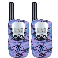 Paire de Talkies-walkies Baofeng T-388 (Camo Violet) - LIVRAISON GRATUITE