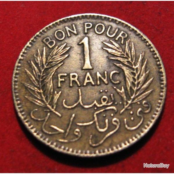 Tunisie piece de 1 franc (bon pour 1 franc 1945)