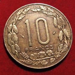 Afrique centrale  piece de 10 francs  1977