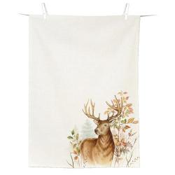 Couverture polaire motif cerf