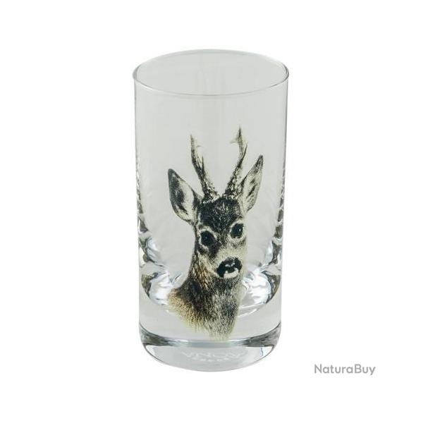 Verre  eau de vie motif chevreuil x6