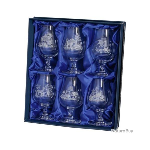 Coffret 6 verres  spiritueux cristal