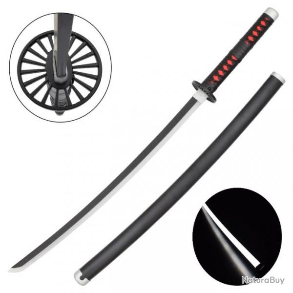 KATANA DECO LAME ACIER ET LED MOTIF DEMON SLAYER