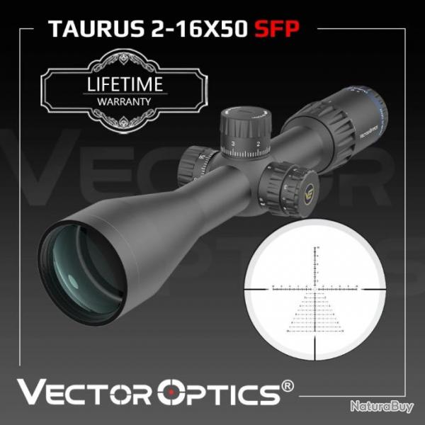 Vector Optics  Taurus 2-16x50 HD SFP - SCOM-44  - Paiement en 3 ou 4 fois - LIVRAISON GRATUITE !!