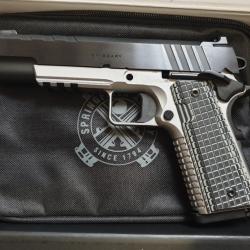 .45 ACP Springfield Armory 1911 Emissary, inox, canon 5" - 2 chargeurs 8 coups