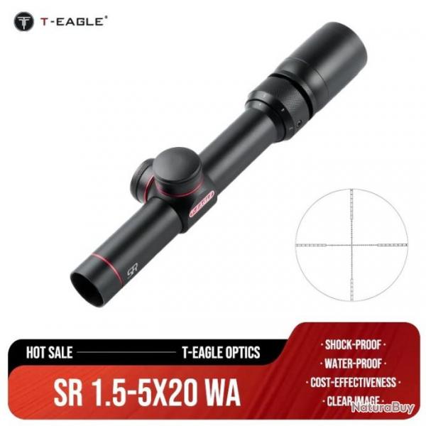 T-Eagle 1.5-5x20 Rail 11MM bas paiement en 3 ou 4 fois -