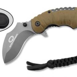 WAR005TN Karambit WithArmour Eagle Claw Tan Lame Acier 440C Etui Nylon