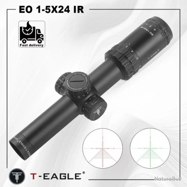 T-Eagle  EO 1-5X24 IR sans FIXATION paiement en 3 ou 4 fois - LIVRAISON GRATUITE !!!