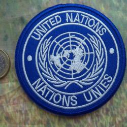 écusson collection Organisation des Nations unies  O.N.U insigne tissu Scratch