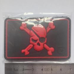 Patch pirate skull rouge/noir - JTG