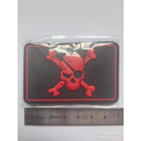 Patch pirate skull rouge/noir - JTG