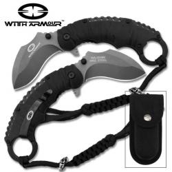 WAR005BK Karambit WithArmour Eagle Claw Black Lame Acier 440C Etui Nylon