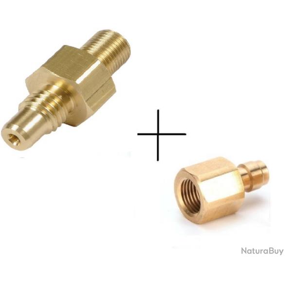 Adaptateur de remplissage Hammerli AR20 FT vers 1/8 BSP + adaptateur quick connect