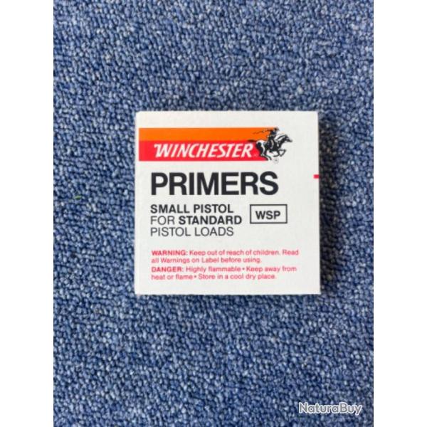 Winchester 100 primers Small pistol for standard pistol loadsWSP