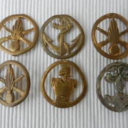 lot de 6 insignes de berêts militaires français