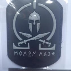 Patch PVC "MOLON LABE" noir