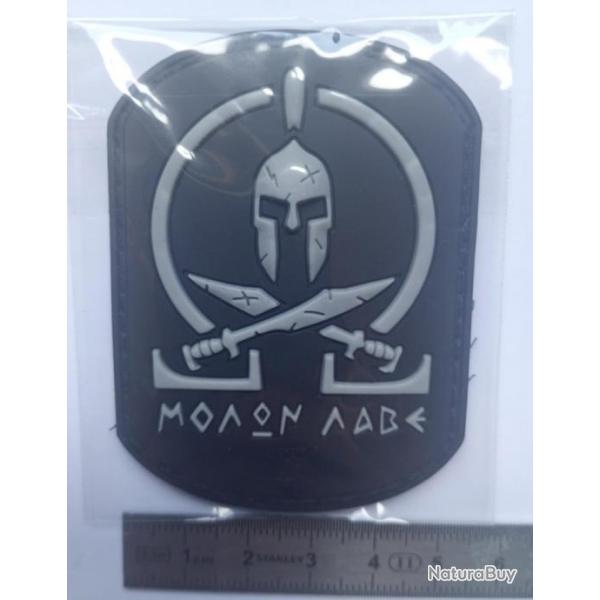 Patch PVC "MOLON LABE" noir