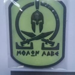 Patch PVC "MOLON LABE" PHOSPHORESANT