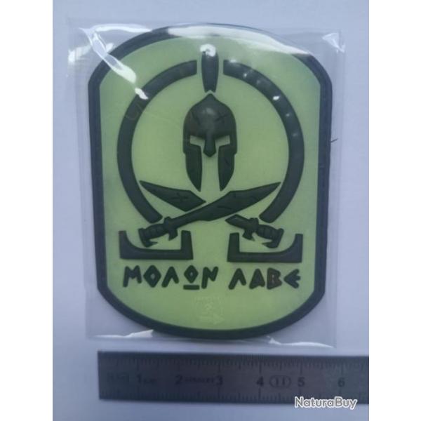 Patch PVC "MOLON LABE" PHOSPHORESANT