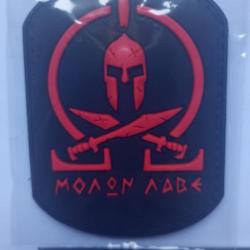 Patch PVC "MOLON LABE" ROUGE