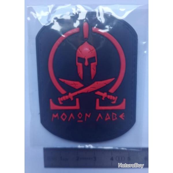 Patch PVC "MOLON LABE" ROUGE