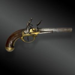 Pistolet à Silex Modèle 1777, 2ème Type Dit à Coffre France XVIIIème Siècle, Période Louis XVI