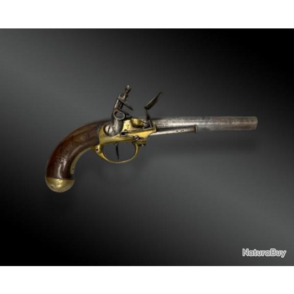 Pistolet  Silex Modle 1777, 2me Type Dit  Coffre France XVIIIme Sicle, Priode Louis XVI