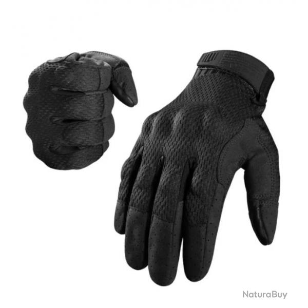 Gants Tactiles pour Hommes - Protection Outdoor pour Cyclisme, Randonne et Sports Noir