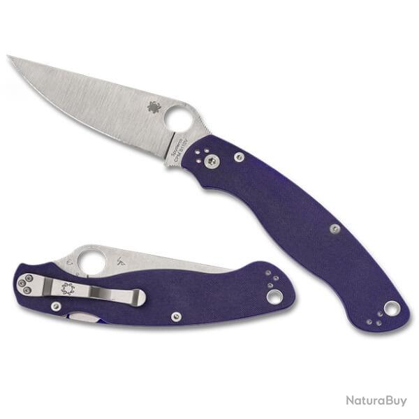 C36GPDBL2 Couteau pliant Spyderco Military 2 G10 bleu