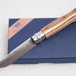 BF24 ! Couteau Opinel N°08 Bouleau lamellé Brun