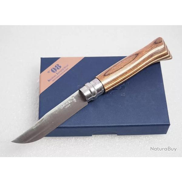 BF24 ! Couteau Opinel N08 Bouleau lamell Brun